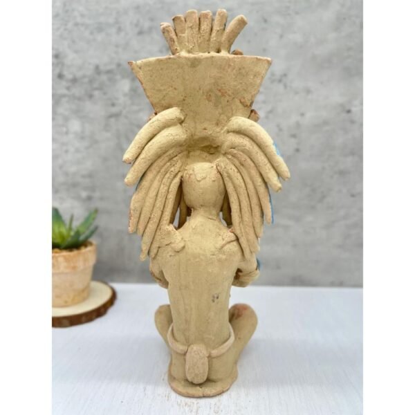 Tlaloc Priest Aztec God Of Rain And Fertility Maguey Plant Handcraft Mexican Culture Home Decor Prehispanic Vintage Rustic Clay Mateial