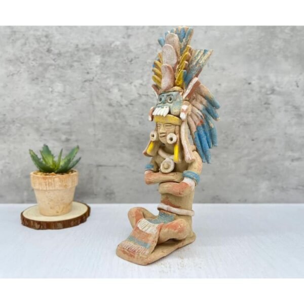 Tlaloc Priest Aztec God Of Rain And Fertility Maguey Plant Handcraft Mexican Culture Home Decor Prehispanic Vintage Rustic Clay Mateial