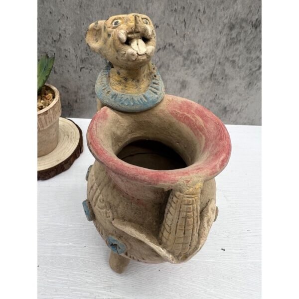 🗿 Vessels Offering Incense Burner - Handcrafted Ancestral Figurines, Mexican Culture Home Decor, Prehispanic Vintage Clay Material 🗿 - Image 5