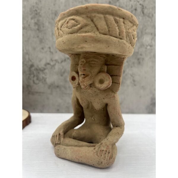 Huehueteotl Lord Of Fire Incense Burner Handcraft Mexican Culture Home Decor Prehispanic Vintage Rustic Clay Antique Ancrestral Figurine