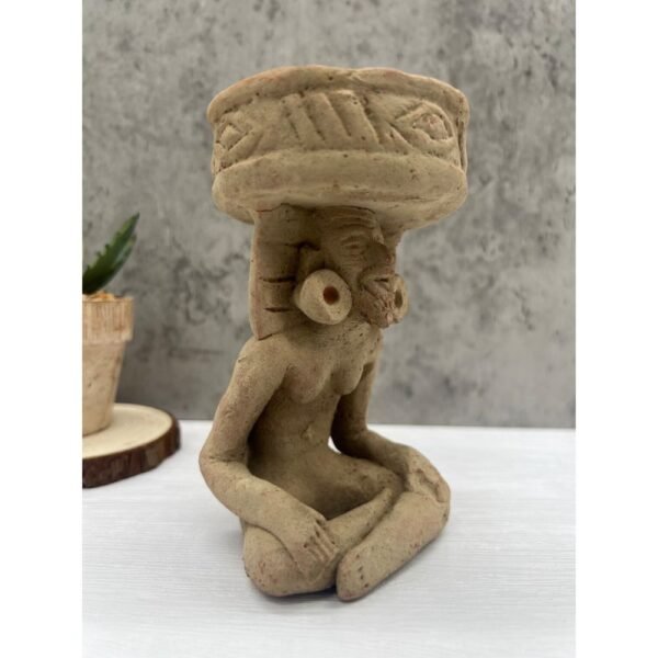 Huehueteotl Lord Of Fire Incense Burner Handcraft Mexican Culture Home Decor Prehispanic Vintage Rustic Clay Antique Ancrestral Figurine