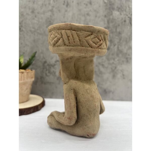 Huehueteotl Lord Of Fire Incense Burner Handcraft Mexican Culture Home Decor Prehispanic Vintage Rustic Clay Antique Ancrestral Figurine