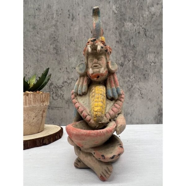 Eagle Warrior With Gourd To Protect Water Handcraft Mexican Culture Home Decor Prehispanic Vintage Rustic Clay Antique Ancrestral Figurines