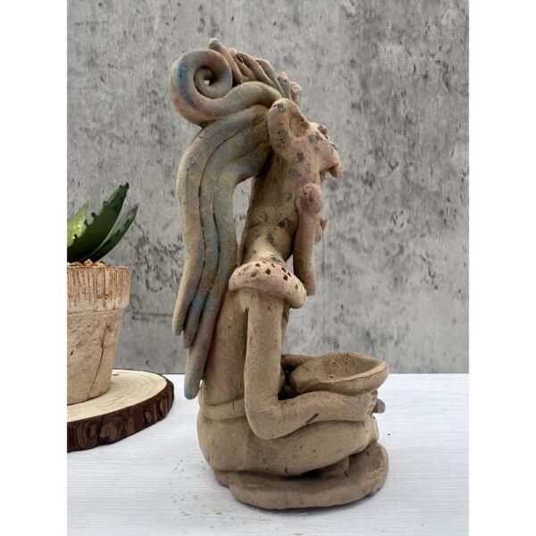 Eagle Warrior With Gourd To Protect Water Handcraft Mexican Culture Home Decor Prehispanic Vintage Rustic Clay Antique Ancrestral Figurines