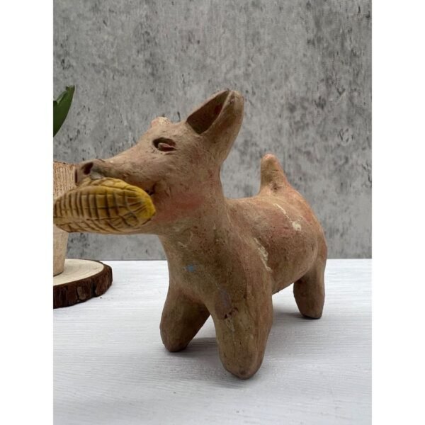 Quetzalcóatl And Xoloitzcuintle Handcraft Mexican Culture Home Decor Prehispanic Vintage Rustic Clay Material Antique Ancrestral Figurines