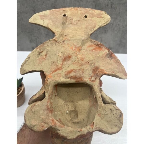 Tepeyolotl/ Tezcatl Ipoca Mask Handcraft Mexican Culture Home Decor Prehispanic Vintage Rustic Clay Material Antique Ancrestral Figurines