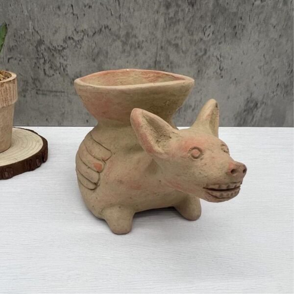 Xoloitzcuintle Incense Burner Crafts Mexican Culture Home Decoration Pre-Hispanic Vintage Rustic Clay Ancient Ancrestral Figures