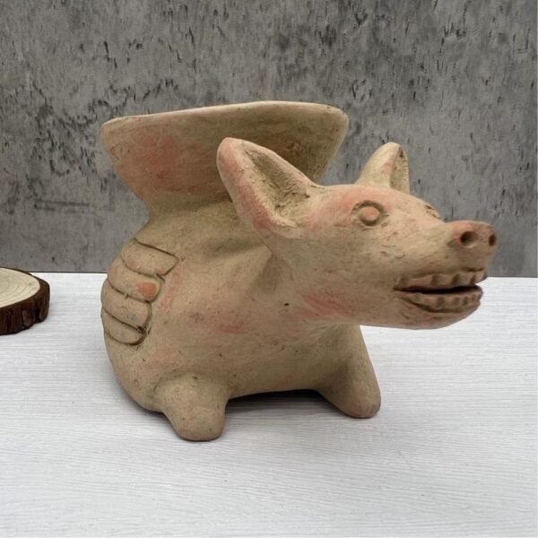 Xoloitzcuintle Incense Burner Crafts Mexican Culture Home Decoration Pre-Hispanic Vintage Rustic Clay Ancient Ancrestral Figures