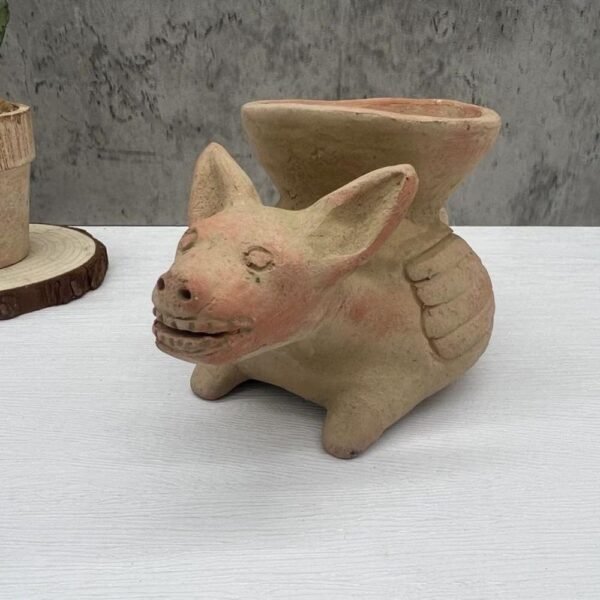 Xoloitzcuintle Incense Burner Crafts Mexican Culture Home Decoration Pre-Hispanic Vintage Rustic Clay Ancient Ancrestral Figures