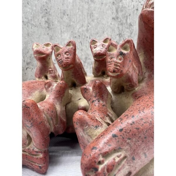 Xoloizcuintle Xolo Ancient Mexico History , Prehispanic Mythology Vintage Rustic Clay Mateial Folk Art Home Decor