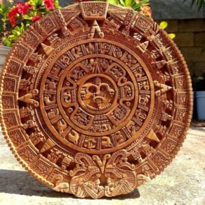 Prehispanic Aztec Art, Aztec calendar, Mexican painting, Wood carving, Handcrafted ASK FOR CUSTOMIZE