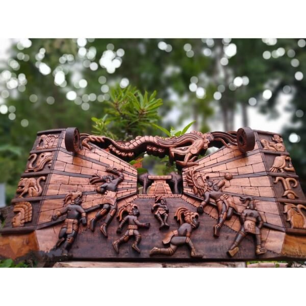 Prehispanic Mayan wall decor, Mexican painting, Quetzalcoatl, Prehispanic, Wood carving, Handcrafted ASK FOR CUSTOMIZE