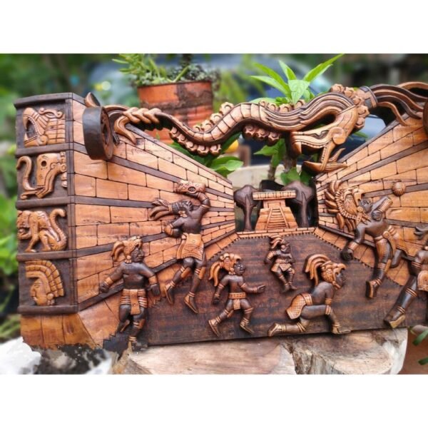 Prehispanic Mayan wall decor, Mexican painting, Quetzalcoatl, Prehispanic, Wood carving, Handcrafted ASK FOR CUSTOMIZE