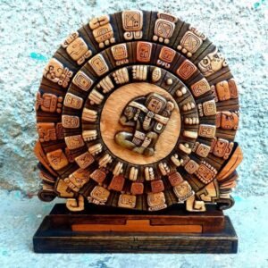 Prehispanic Perpetual calendar, Mayan Art, Mayan calendar, Mexican painting, Wood carving