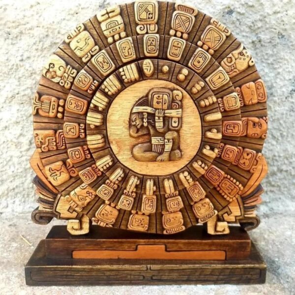 Prehispanic Perpetual calendar, Mayan Art, Mayan calendar, Mexican painting, Wood carving, Handcrafted ASK FOR CUSTOMIZE