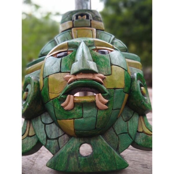 Prehispanic Wooden mask, Mayan culture, Mexican wall art, Hand carved ASK FOR CUSTOMIZE