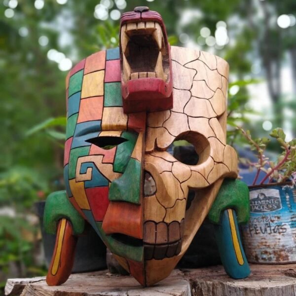 🪶 Prehispanic Wooden Mask - A Glimpse into Mayan Culture