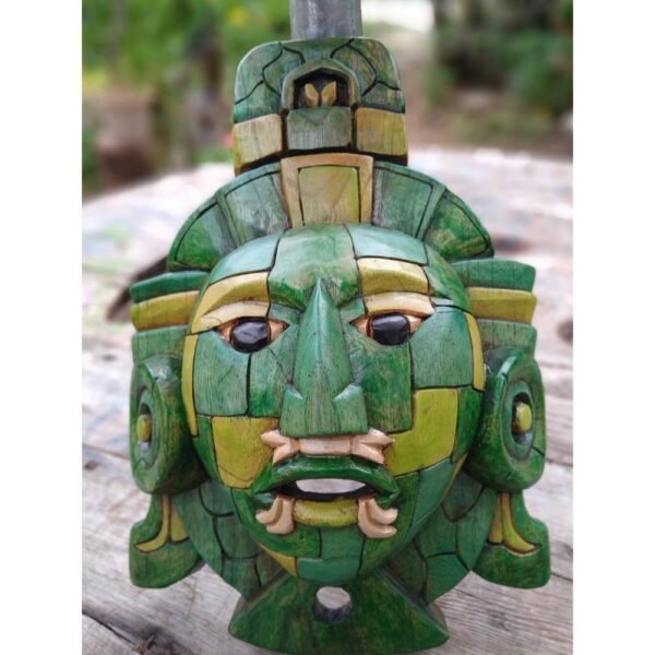 Prehispanic Wooden mask, Mayan culture, Mexican wall art, Hand carved ASK FOR CUSTOMIZE