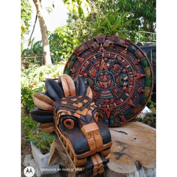 Quetzalcóatl Prehispanic Wooden mask, Mayan culture, Mexican wall art, Hand carved ASK FOR CUSTOMIZE