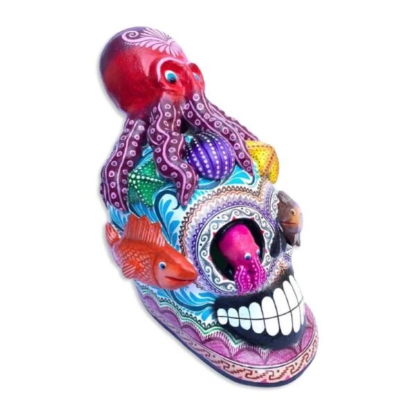 Catrina, Day of the Dead ornaments, skull as Mexican decoration, human skull sculpture, 6.69 ”high