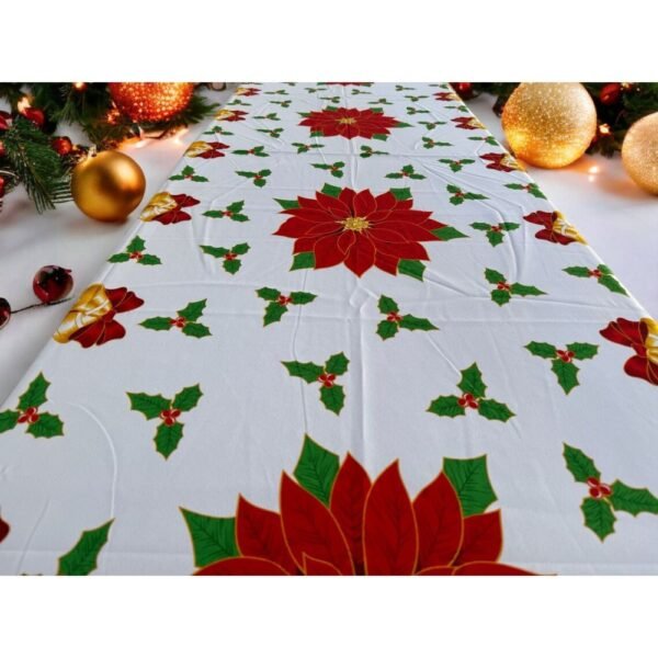 Christmas Navidad Table Cover Sugar Charm Design, Festive Decor Dinning Table Cloth, Navidad