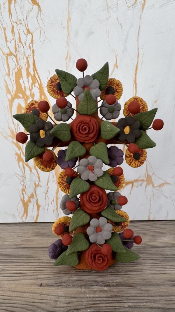 Crucifix  Small Candle Holder, Mexican folk art, Cross Sculpture, Mexican cross, Cross wall hanging, Cross figurine, Decorative cross - Image 5