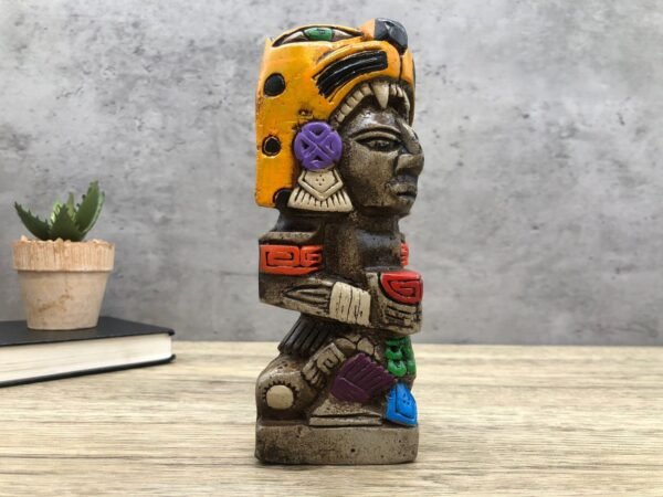 Mexican folk art, Mayan art, Mayan decor, Prehispanic, Mexican sculpture, Mayan warrior - Image 4