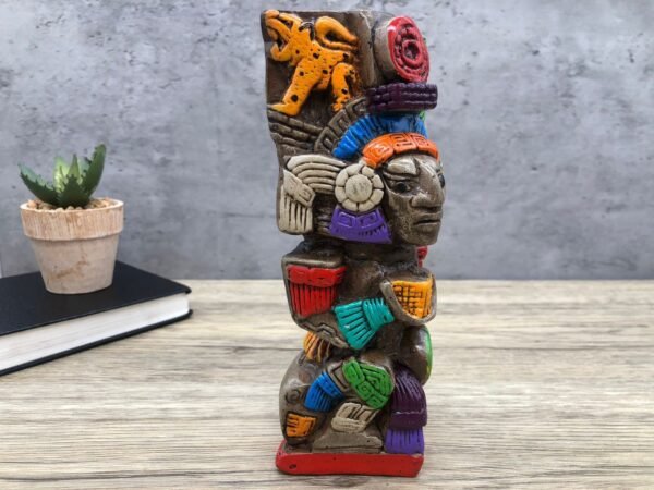 Mexican folk art, Mayan art, Mayan decor, Prehispanic, Mexican sculpture, Mayan warrior - Image 4