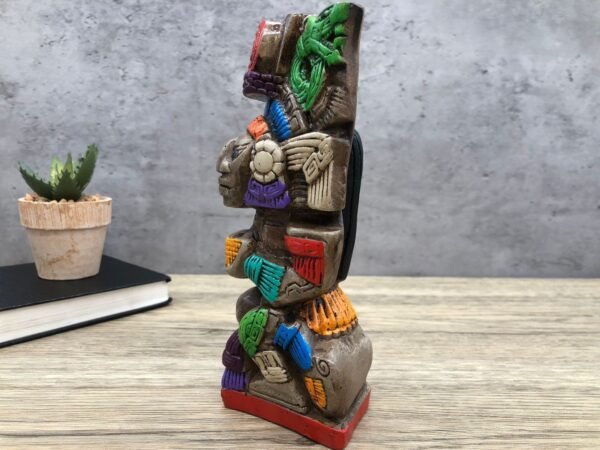 Mexican folk art, Mayan art, Mayan decor, Prehispanic, Mexican sculpture, Mayan warrior - Image 5