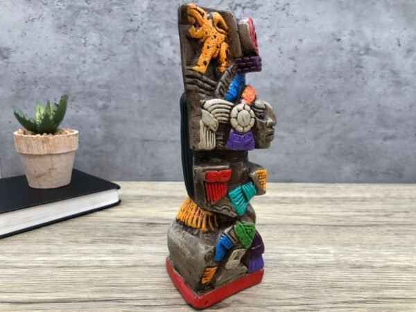 Mexican folk art, Mayan art, Mayan decor, Prehispanic, Mexican sculpture, Mayan warrior - Image 6