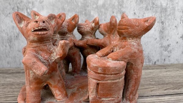 Xoloizcuintle Xolo Ancient Mexico History , Prehispanic Mythology Vintage Rustic Clay Mateial Folk Art Home Decor - Image 4