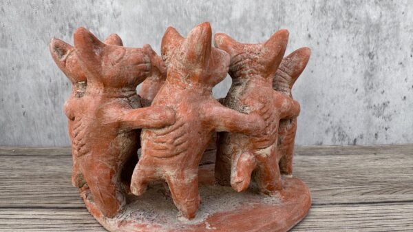 Xoloizcuintle Xolo Ancient Mexico History , Prehispanic Mythology Vintage Rustic Clay Mateial Folk Art Home Decor - Image 6