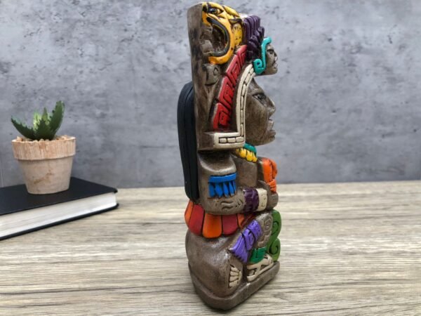 Mexican folk art, Mayan art, Mayan decor, Prehispanic, Mexican sculpture, Mayan warrior - Image 5