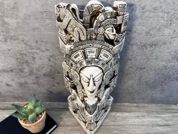Mexican decoration, Mayan art, Prehispanic, Maya decor, Large Mexican statue - Image 6