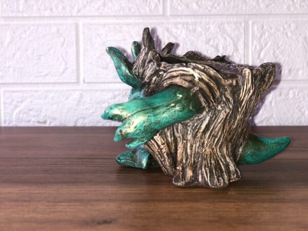 Log Planter Sculpture for Flowers, Cactus and Succulent Plants, Indoor or Outdoor Home Decor,  Modern Flower Pot, Animal  Planter - Image 5