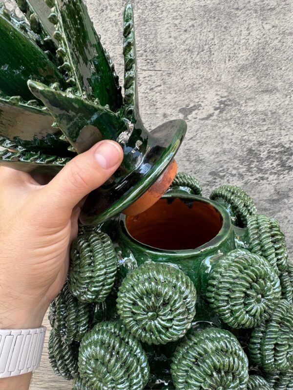 Mexican pottery, Pineapple decor, Mexican decoration, Pineapple sculpture, Glazed clay pineapple, Pottery from Michoacan - Image 5