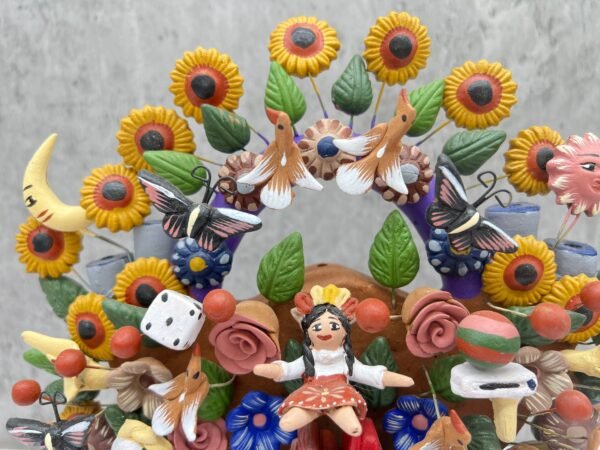 Lele Treasure Toys And Gifts Tree Of Life, Candle Holder, Candelabra, Arbol de la vida, Mexican Pottery, Mexican Candelabra 9” High - Image 3