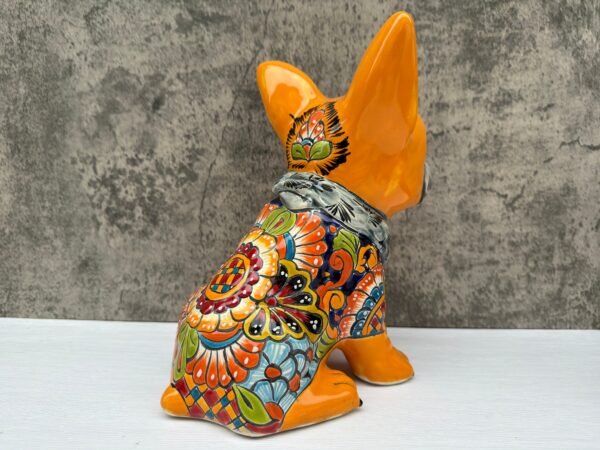 Talavera French Bulldog, Ceramic dog, Talavera pottery, Mexican pottery, French Bulldog statue, Dog sculpture - Image 5