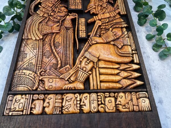 Aztec Art, Mayan art, Mexican painting, Prehispanic, Wood carving, Handcrafted ASK FOR CUSTOMIZE - Image 3