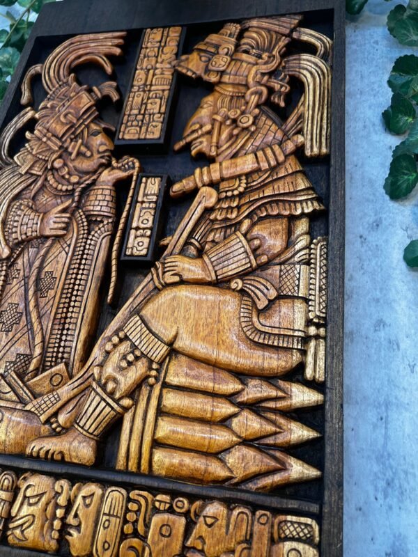Aztec Art, Mayan art, Mexican painting, Prehispanic, Wood carving, Handcrafted ASK FOR CUSTOMIZE - Image 4