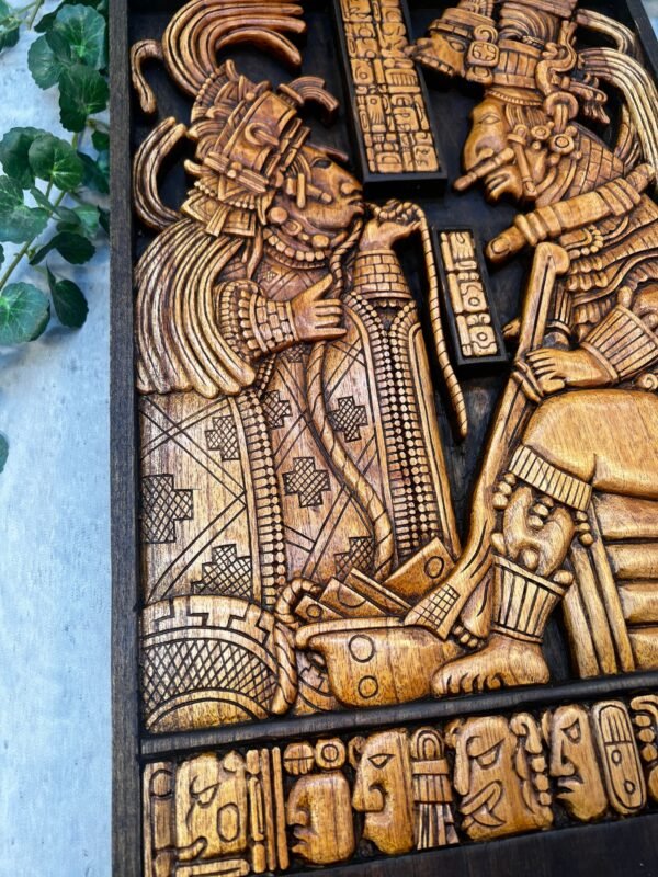 Aztec Art, Mayan art, Mexican painting, Prehispanic, Wood carving, Handcrafted ASK FOR CUSTOMIZE - Image 5