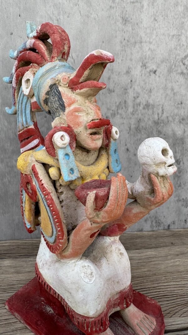 Priest of Death Sculpture Home Decor Prehispanic Vintage Rustic Clay  Antique Ancrestral Figurines Interior Exterior - Image 4