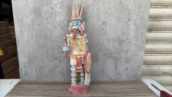 Tlaloc Sculpture Handcraft Mexican Culture Home Decor Prehispanic Vintage Rustic Clay  Antique Ancrestral Figurines Interior Exterior - Image 3