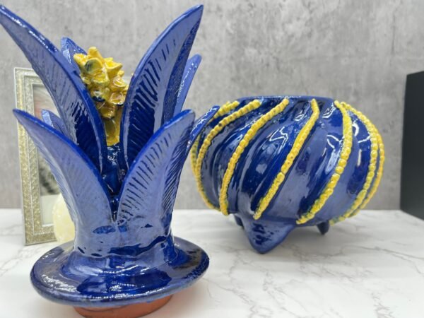Mexican pottery, Pineapple decor, Mexican decoration, Pineapple sculpture, Glazed clay pineapple, Pottery from Michoacan - Image 5