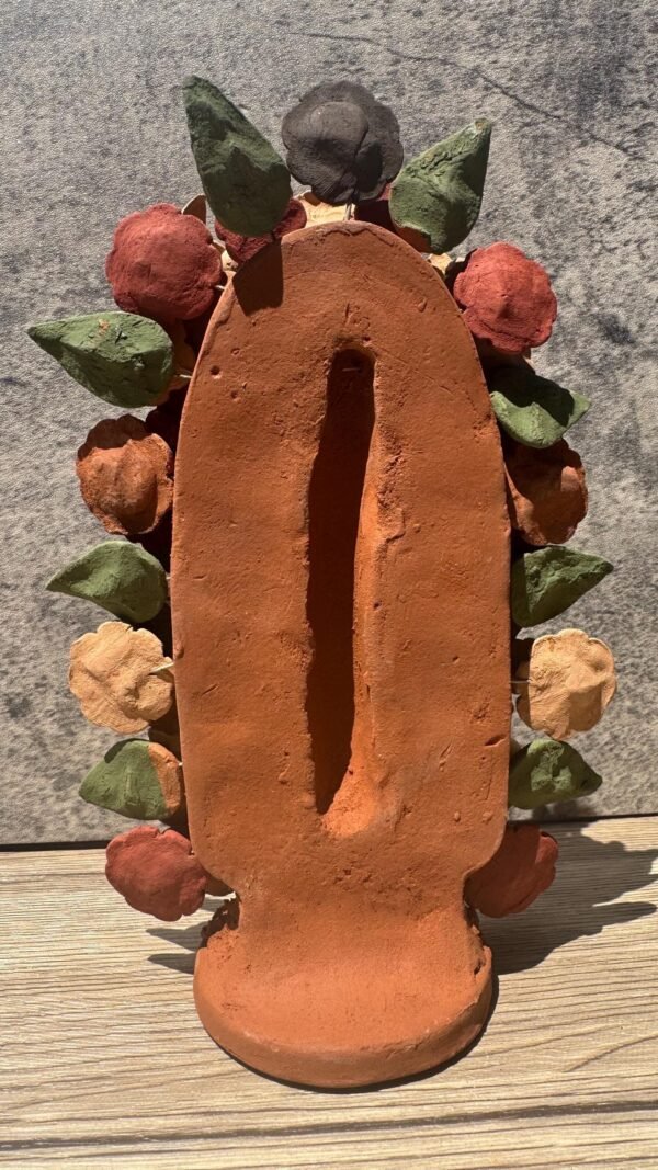Virgin Mary Handmade Clay Piece, Virgen de Guadalupe  Mexican Decoration, Mary Virgin Sculpture, Metepec Estado de México Virgencita - Image 6