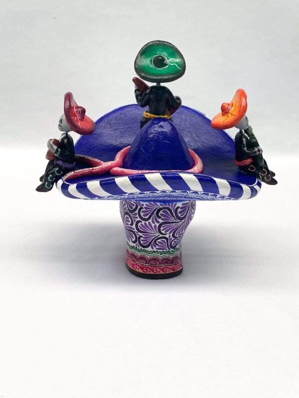 Sugar skull, Day of the Dead ornaments, skull as Mexican decoration, human skull sculpture, mariachi, 6.69 ”high - Image 7