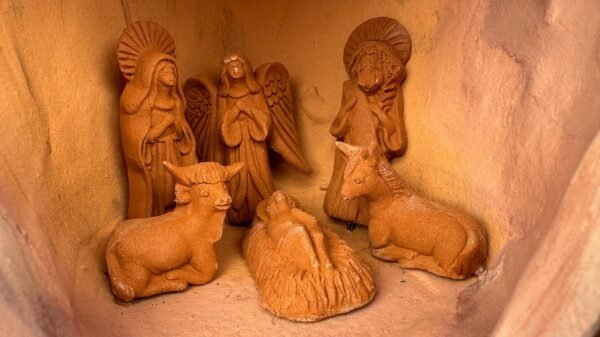 Nacimiento Filigrana Clay Mini Chimney, Candle Holder Day Of Birth Artistic  Oaxaca Artisans Handmade, Home Decor Folk Art,  Pastillaje Art - Image 5