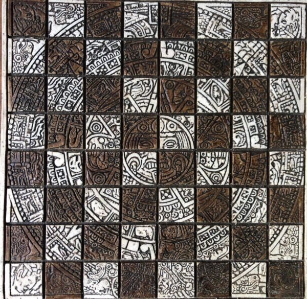 Chess set 12.59” x 12.59”, Resin Chess set in brown and white, Chess set handmade, Soviet chess set, Mexican chess - Image 10