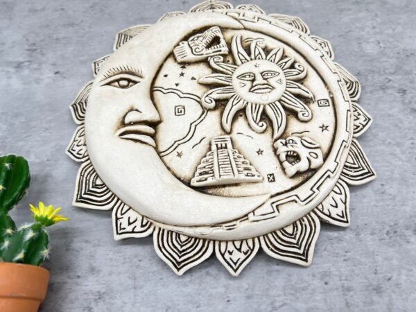 Sun and moon wall art, Mexican decoration, Mayan wall decor, Mayan art, Kukulkan, Chichen itza, Quetzalcoatl - Image 5