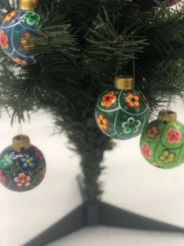 6 pieces of Ceramic Christmas ornaments / Mexican  ornaments, inspired by the Talavera of Mexican art, Christmas ornaments - Image 8